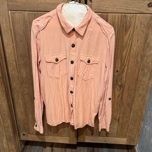 Stetson Peach Button Down Shirt